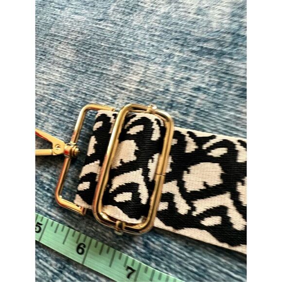 Zooeass Gold Tone Beige Black Replacement Crossbody Strap - Picture 5 of 6